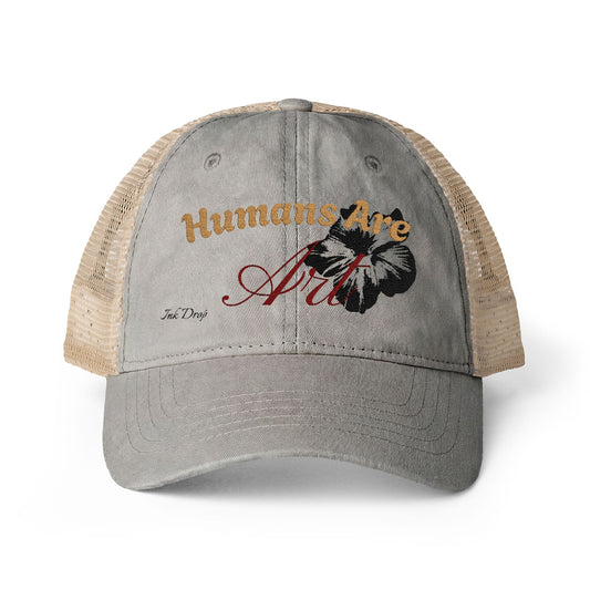 Humans Are Art // Embroidered Mesh-Back Custom Brim