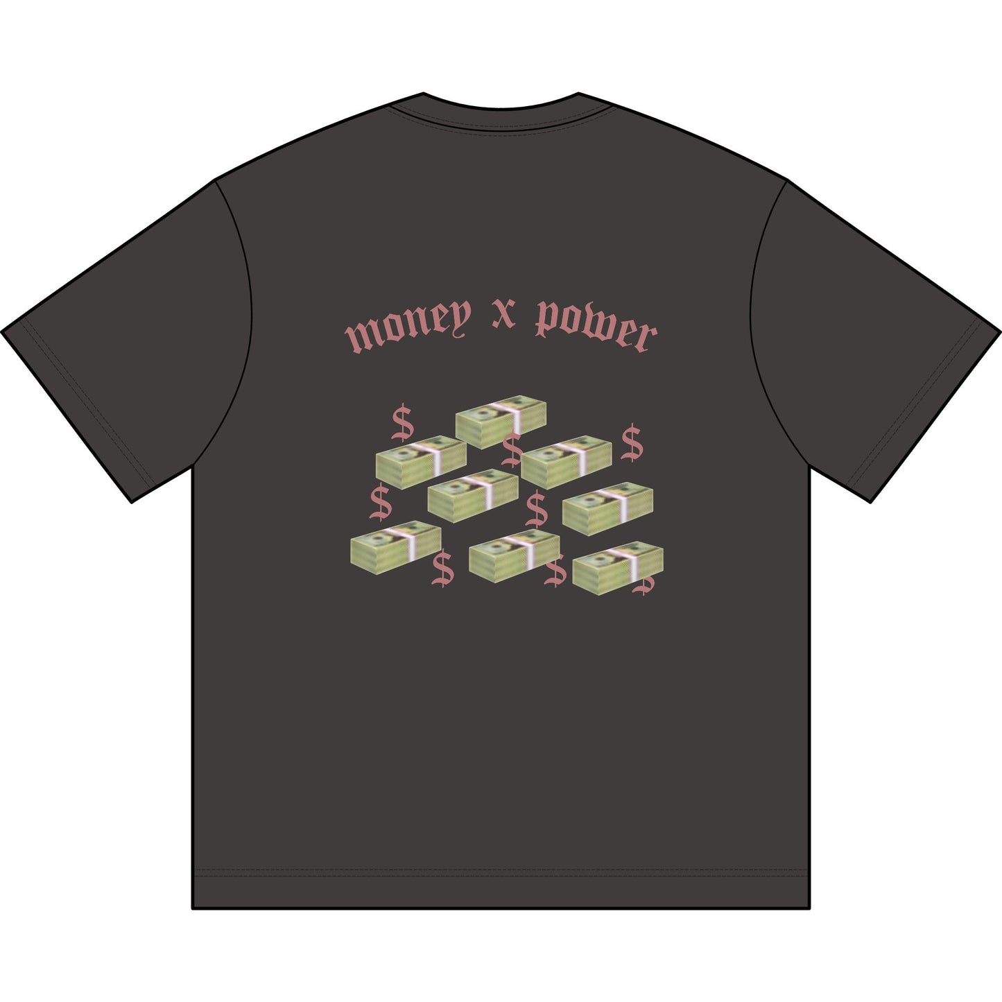 Money x Power Box Tee — Graphic Cash Stacks Streetwear T-Shirt